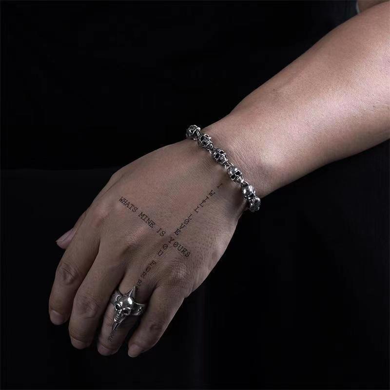 Grime "Skully" Bracelet (Sterling)